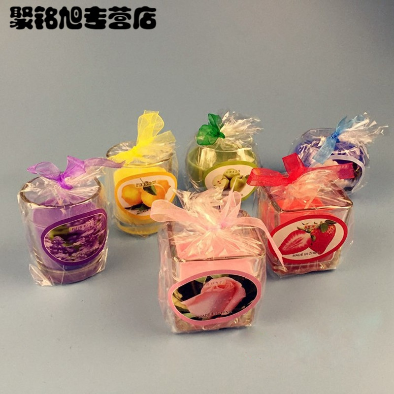 蜡烛 杯蜡 烛台 香薰小杯蜡 玻璃杯蜡烛 无烟蜡烛 婚庆用品 精油蜡烛 酒店SPA会所香氛蜡烛-蓝色海洋球杯