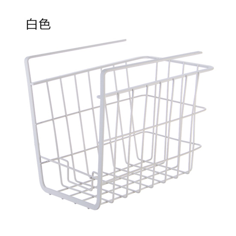 创意厨房橱柜下挂篮桌下隔板收纳架储物架衣柜挂架收纳篮整理架收纳层架三维工匠 白色1层