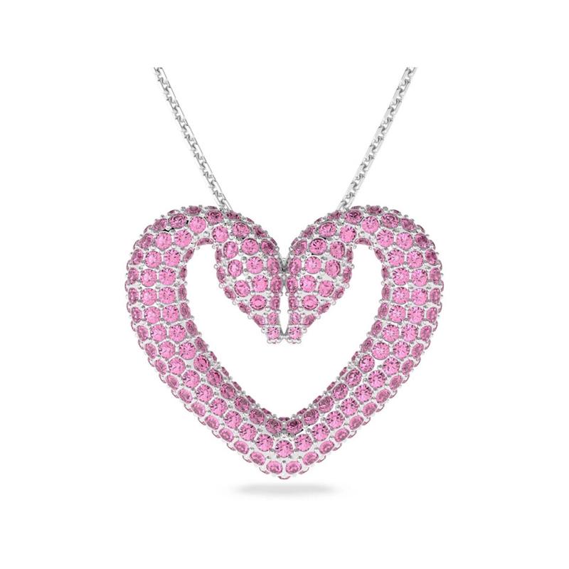 Swarovski女项链心形时尚饰品Sublima双天鹅珠宝首饰日常穿搭浪漫场合高清大图