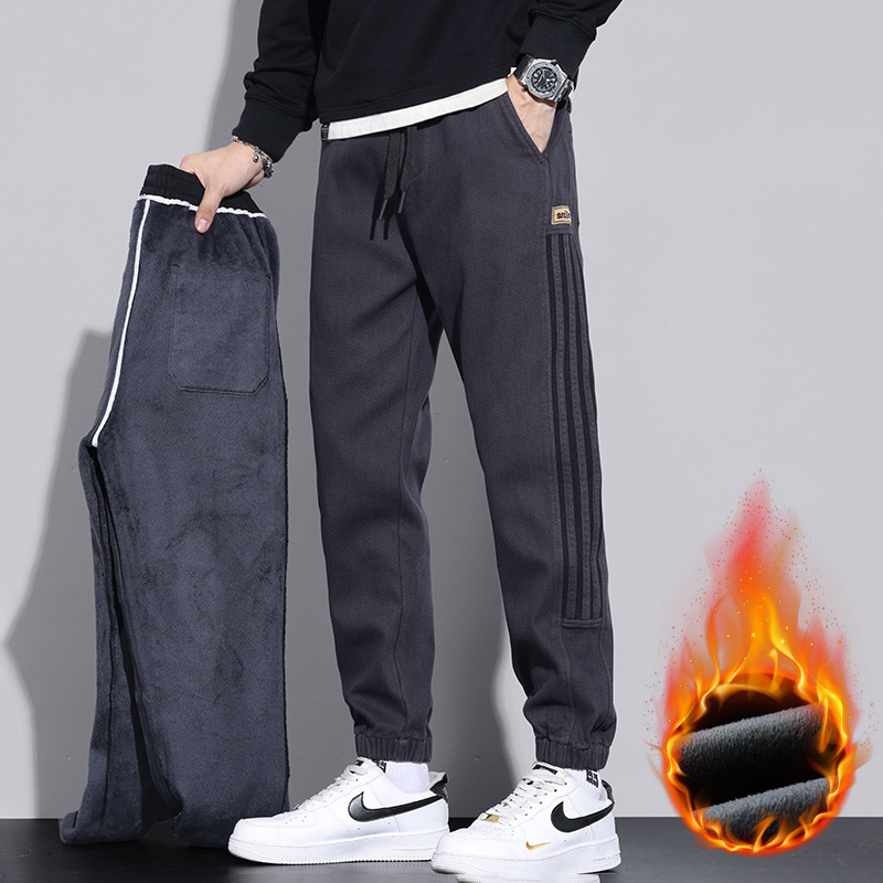 啄木鸟2025秋冬新款哈伦束脚卫裤子男士潮流百搭宽松男款休闲长裤高清大图