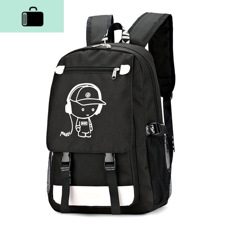 大容量初中生书包男USB夜光中学生小学高中生背包双肩包女旅行包NEW LAKE高清大图