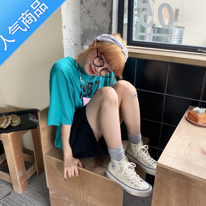 SUNTEK 日系少女甜甜の淡黄奶油帆布鞋复古简约百搭经典学院板鞋高清大图