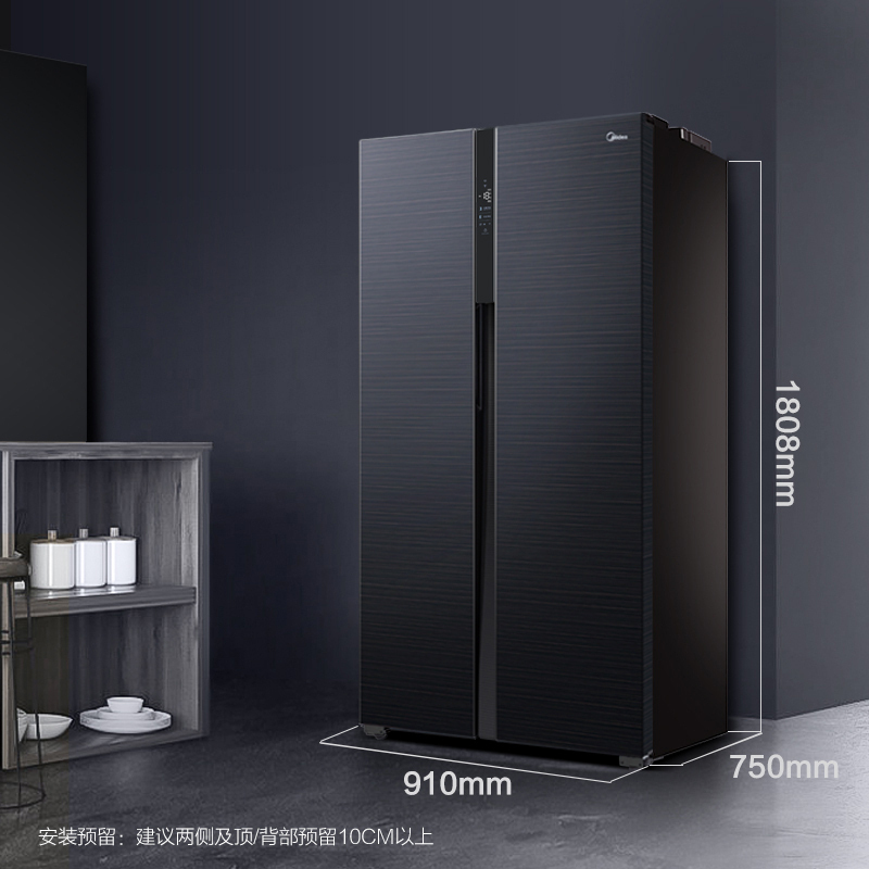 [19分钟急速净味]美的(Midea)630升双开门 一级能效 智能变频 对开门家用冰箱 BCD-630WKPZM(E)