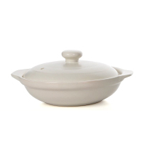 煲仔饭茄子煲豆腐煲黄焖鸡粉丝煲家用白色耐烧浅砂锅煲烧坏换新 730毫升+盖子送托盘