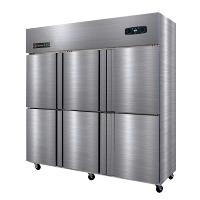 歌迪亚CFS-60N6T 1250L 双温商用冰箱 六门冰柜水果蔬菜保鲜冷藏柜厨房鲜肉熟食立式冷冻冰箱对开门不锈钢展示柜