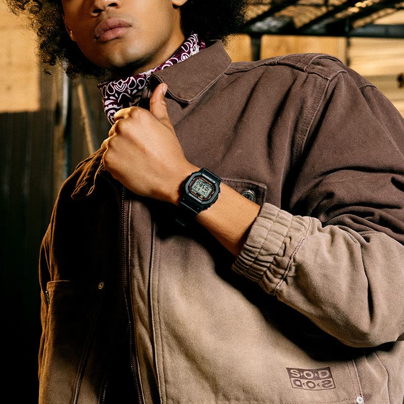 casio旗舰店卡西欧手表男款小方块G-SHOCK户外运动男士电子学生日韩石英表男DW-5600RL图片