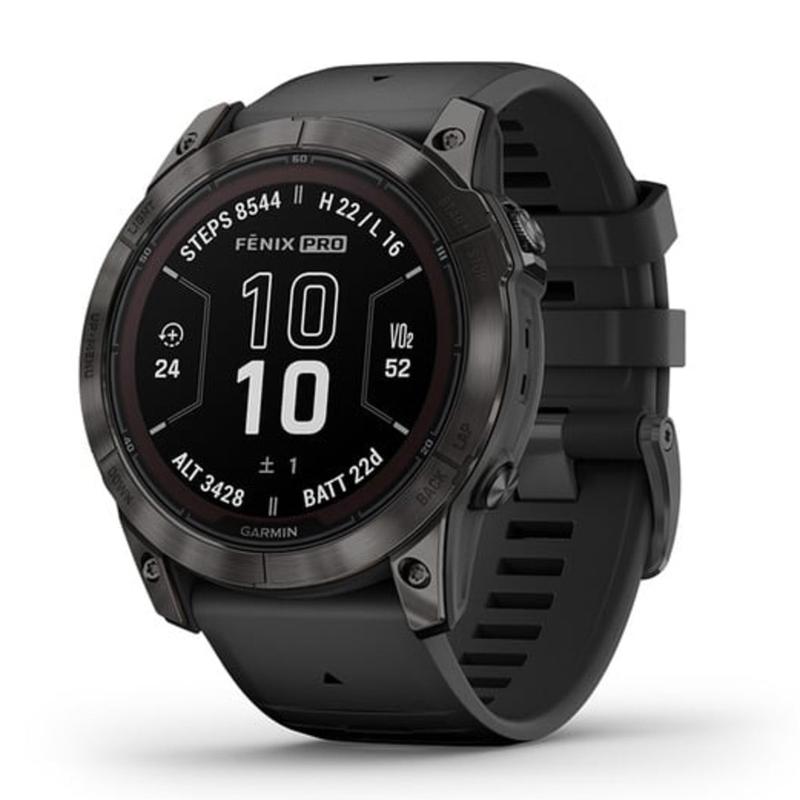 Garmin/佳明多功能太阳能充电钛合金户外运动手表 Black