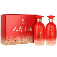 贵州岩博 白酒 清酱香型人民小酒献礼 53度粮食白酒单瓶 500ml*2 礼盒装