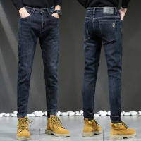春秋季牛仔裤弹性常规款牛仔裤男生潮牌修身弹力直筒牛仔裤子男装 32（2尺5）140斤 868蓝色常规