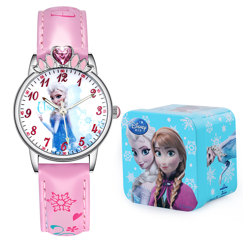 迪士尼 Disney 儿童手表女孩防水石英表冰雪奇缘公主女童手表FZ-54153