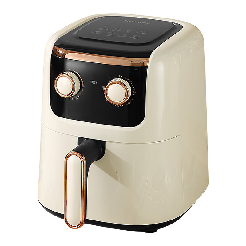 美菱(meling) 双旋钮空气炸锅5升大容量家用煎炸锅炸鸡翅多功能无油无