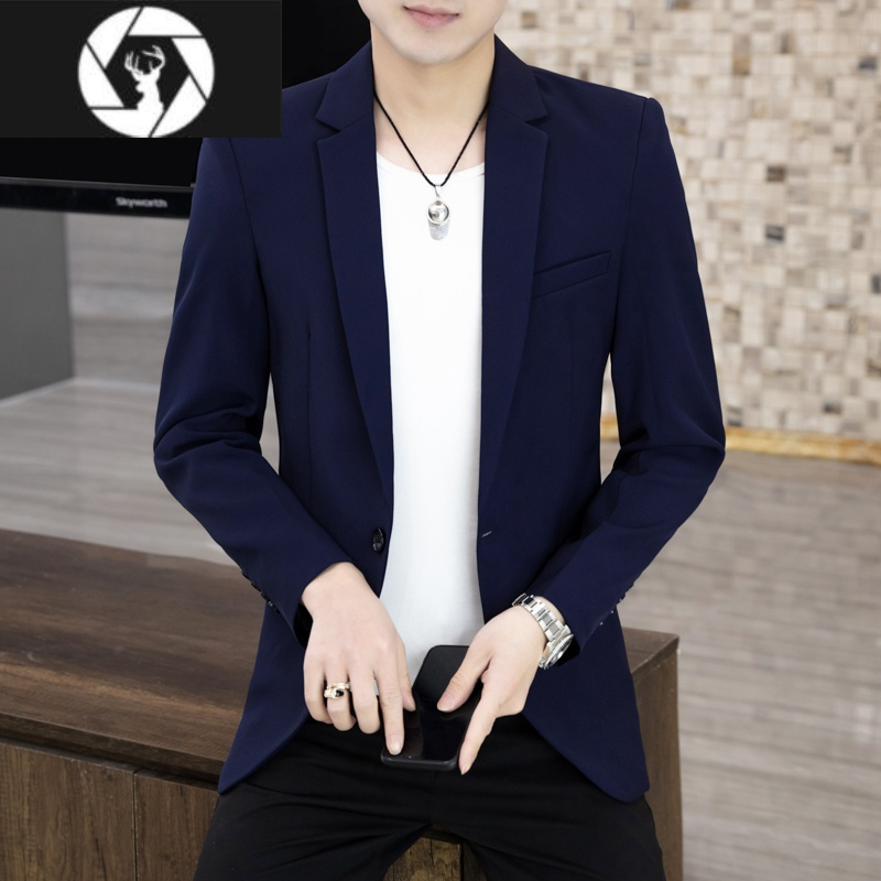 zun男士西服套装韩版修身潮流男装单上衣外套春季新款百搭休闲小西装