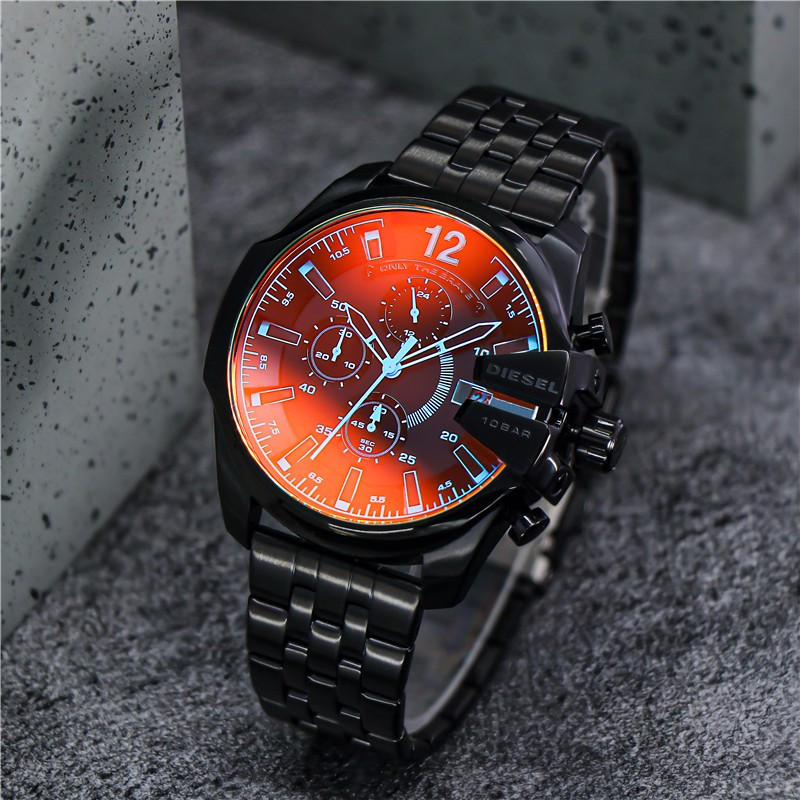 diesel迪赛手表潮流炫酷偏光变色龙大表盘石英男表生日礼物送男友dz
