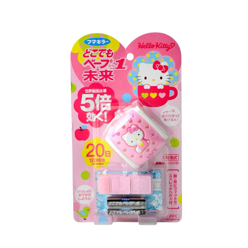 未来(VAPE) 日本进口 5倍高效电子防蚊手环手表驱蚊器 HelloKitty