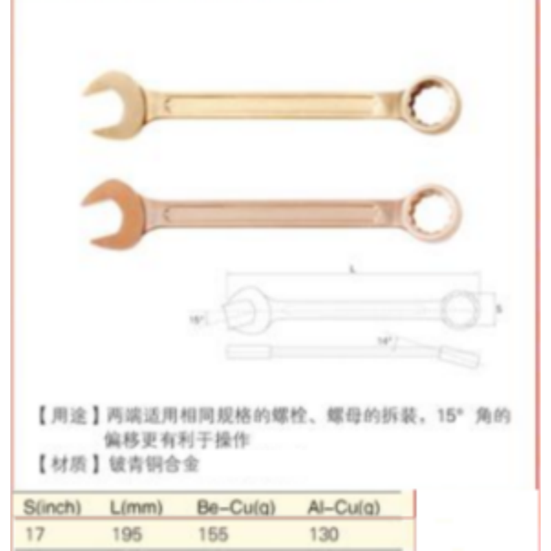 四凯两用扳手SK-OS-032高清大图