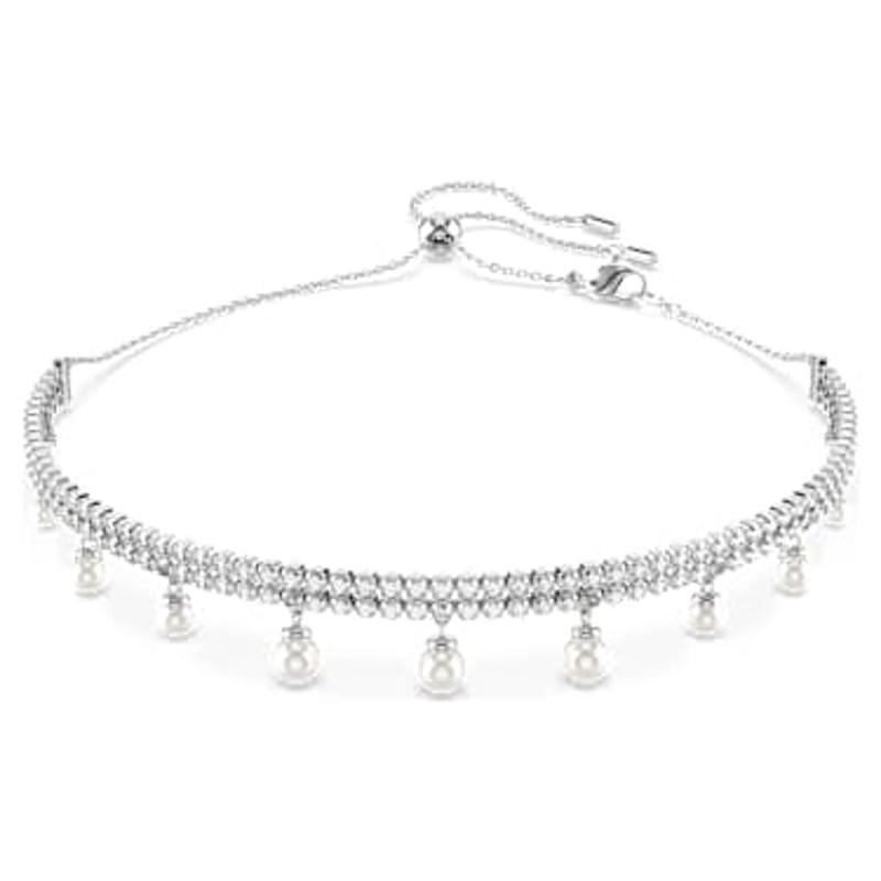 Swarovski璀璨水晶珍珠项链女款可调节亮眼个性choker饰品