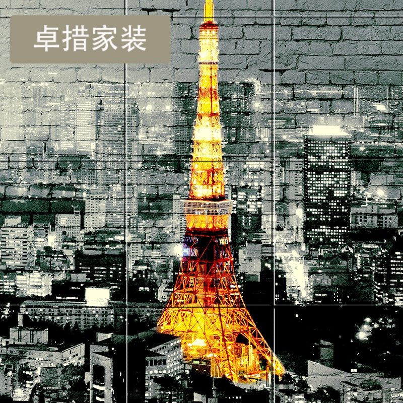 巴黎城市砖墙3d立体个性墙纸无纺布创意壁纸酒吧酒店定制壁画壹德壹