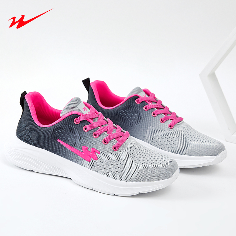 双星男女鞋飞织鞋情侣款2023春季透气百搭渐变色运动休闲鞋93172高清大图