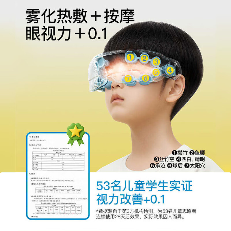 PGG 儿童眼部按摩仪 护眼润眼仪 蒸汽舒缓眼疲劳高清大图