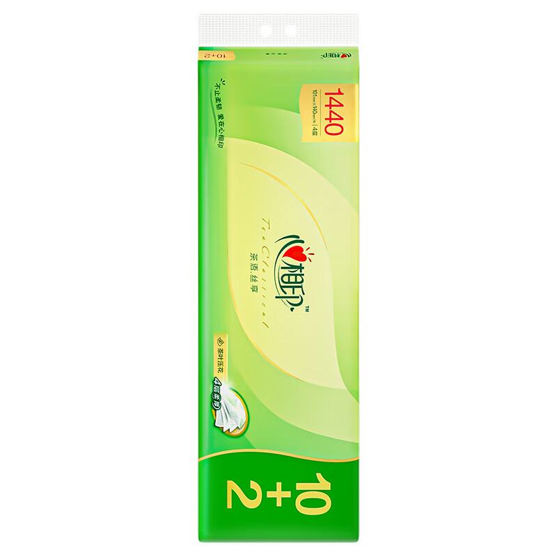 心相印 茶语丝享120g*12粒 四层卷筒卫生纸 BT1712高清大图