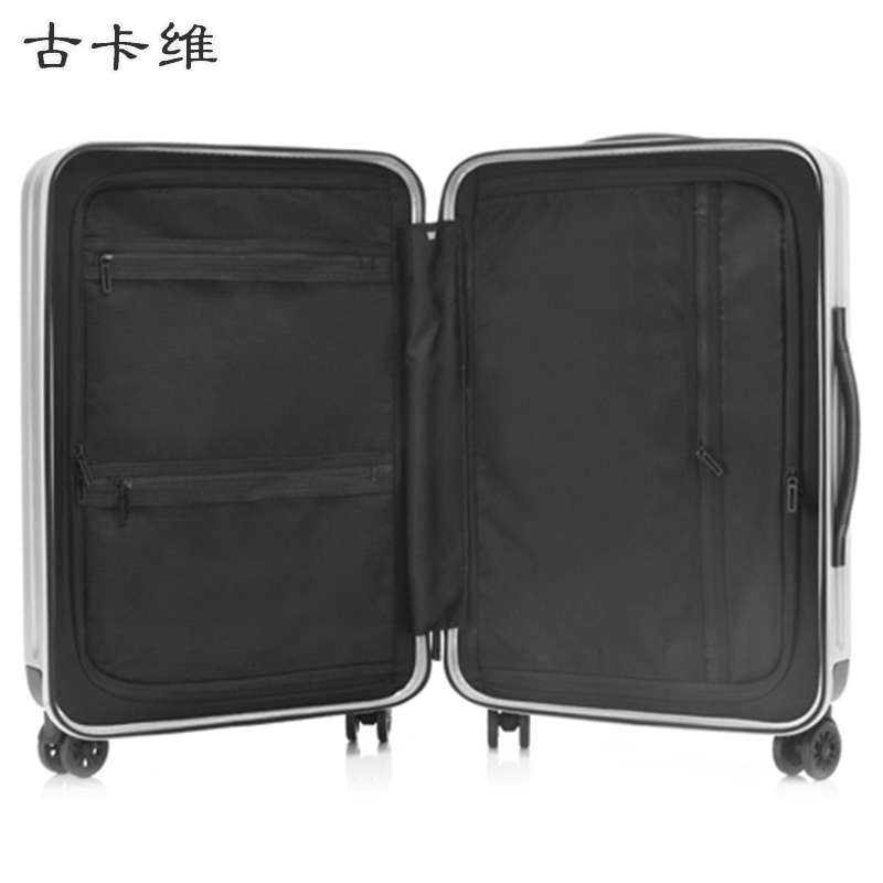 古卡维 旅行箱包套装 银色26寸拉链款+旅行包1501E高清大图