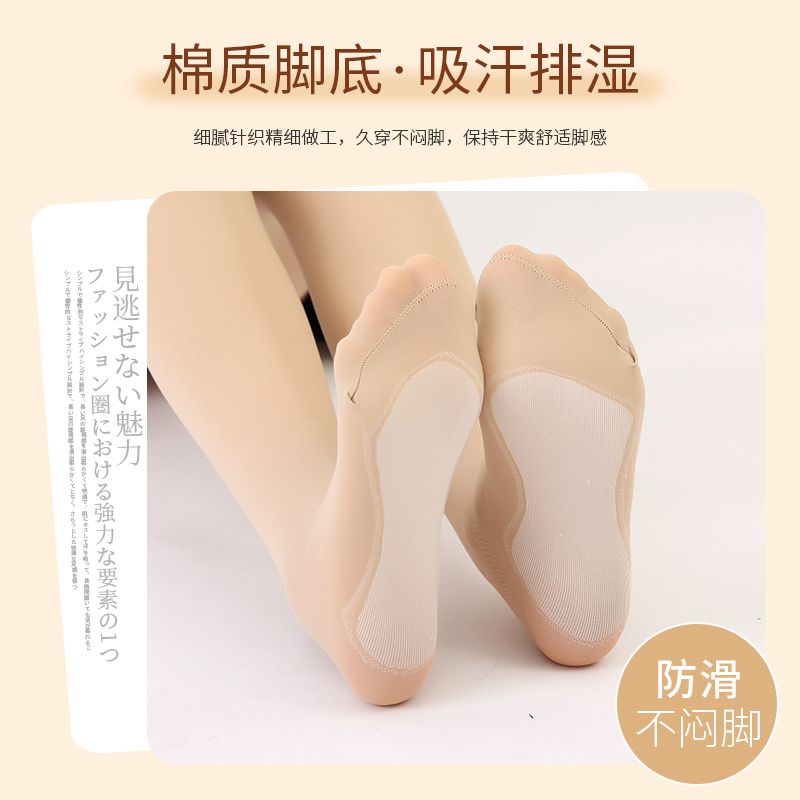 浪莎过膝袜长筒袜女春夏款jk大腿根护膝ins秋冬肉色高筒半大袜款高清大图