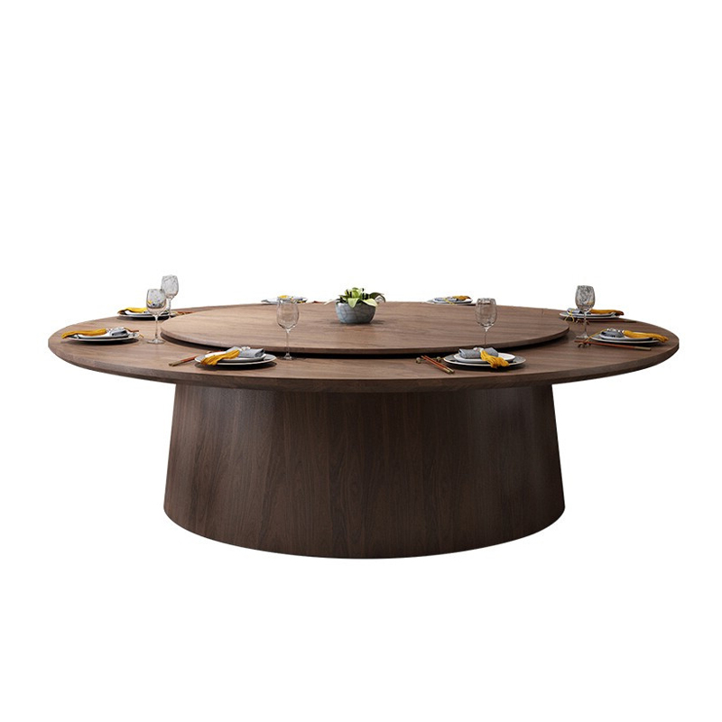 德诚和新中式手动圆形大餐桌R1.8米DCH-XZS180款R1800*750mmH张高清大图