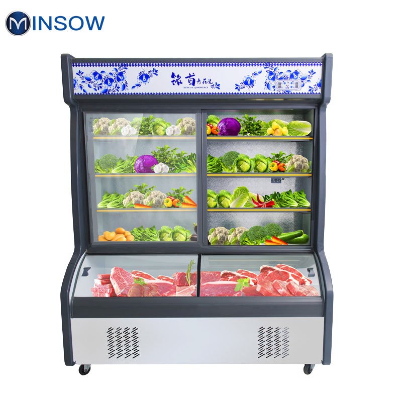 铭首(Minsow) HY-1600 点菜柜 760升1.6米 商用展示柜 上冷藏柜下微冻柜 保鲜柜 麻辣烫柜 冰柜