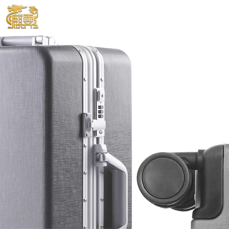 麒霁 子母套装拉杆箱 灰色20英寸铝框款9211TB高清大图