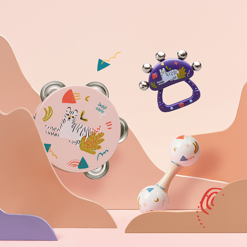 babycare玩具婴儿沙锤3-6个月新生宝宝0-1岁益智早教玩具