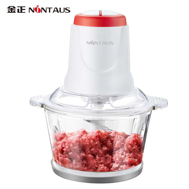 金正(NiNTAUS)绞肉机家用 1.8升玻璃碗单刀搅拌机搅肉机绞馅机多功能料理机碎肉机电动切碎机 JZJR-1888B