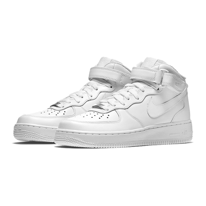 Nike/耐克 女鞋 2020年新款Air Force 1 AF1空军一号纯白中帮休闲板鞋 366731-100
