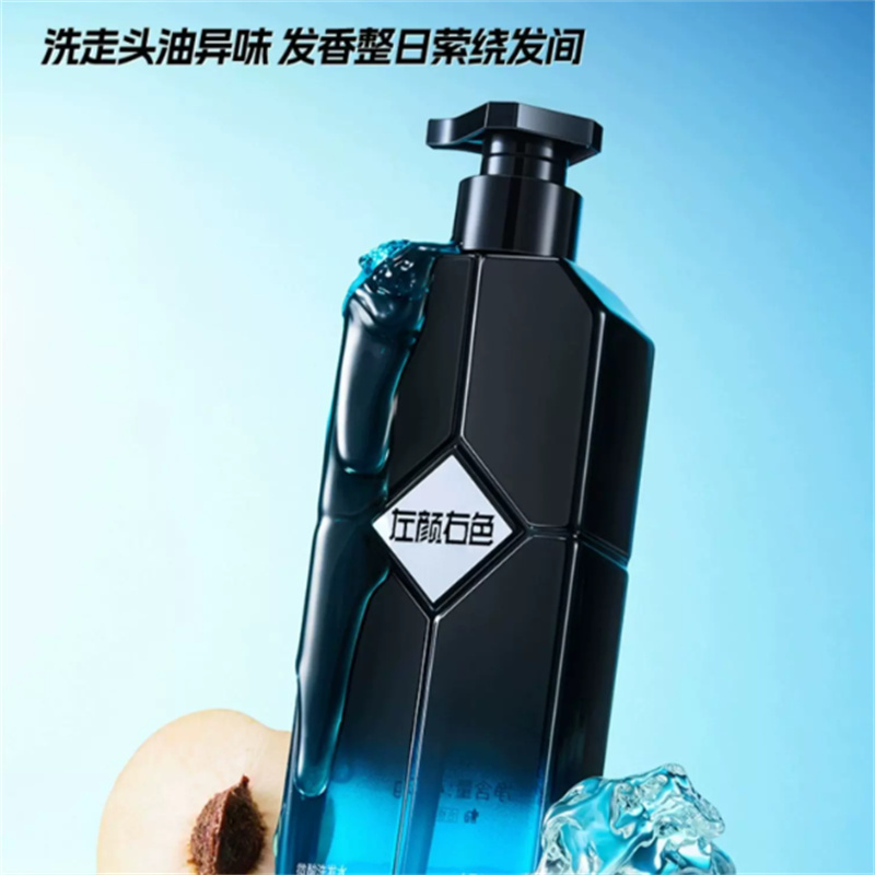 左颜右色 男士专用控油蓬松 微酸洗发水 400g 01版高清大图