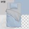 伊伊爱 YDJD0230621 160*210cm 纯棉纯色 (浅蓝浅灰) 四件套 (单位:套)