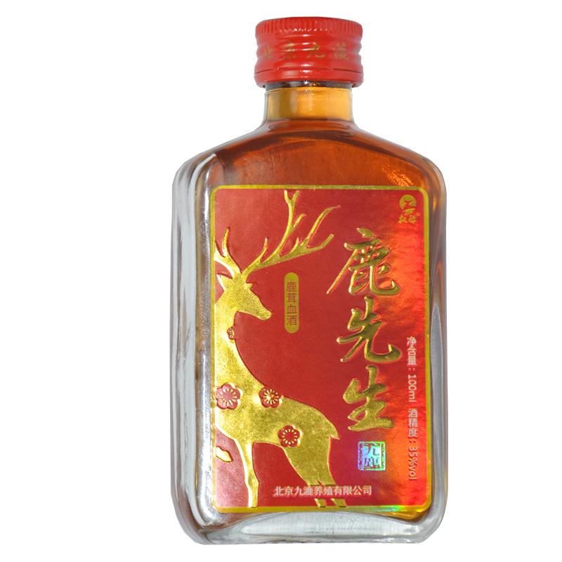 权禄(quanlu)鹿茸血酒 传统酒 100ml 35° 单瓶 鹿场直销 非保健酒人参补酒