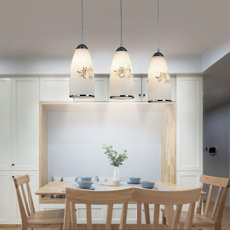 Grevol品拓PINTUOLED吊灯餐厅灯简约现代铁艺吸顶灯餐厅吊灯客厅餐吊灯创意三头8M2餐厅灯吧台设计师灯具灯饰