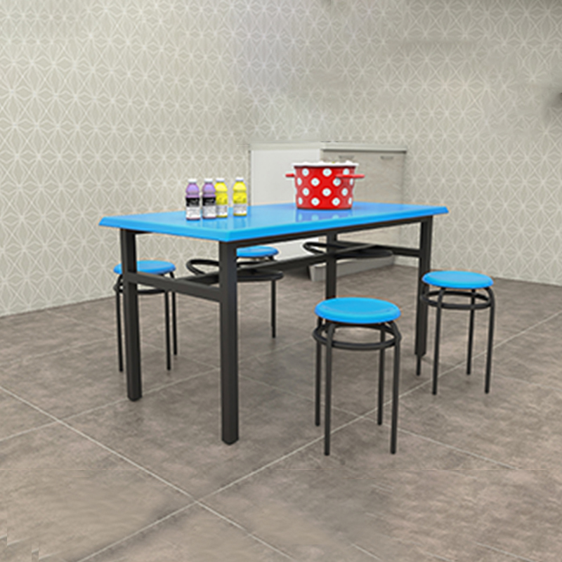 DXBG玻璃钢冷轧钢餐桌学生食堂公司职员户外桌椅组合1.2米餐桌+4把椅高清大图