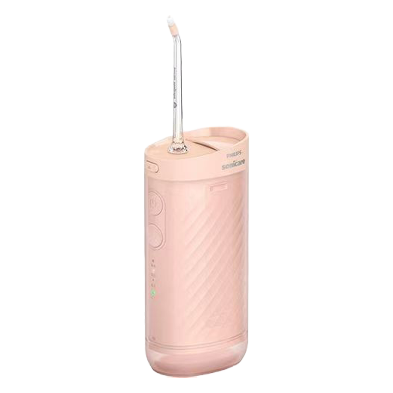 飞利浦(PHILIPS) 冲牙器 伸缩便携洗牙器情侣款送男友/女友生日礼物 含3款专业喷嘴小净瓶HX3331/01实力粉高清大图