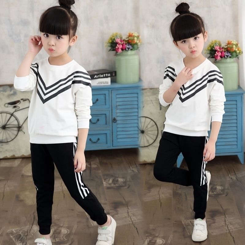 (上衣+裤子)2019春秋装儿童运动套装儿童装韩版小女孩衣服套装 臻依缘