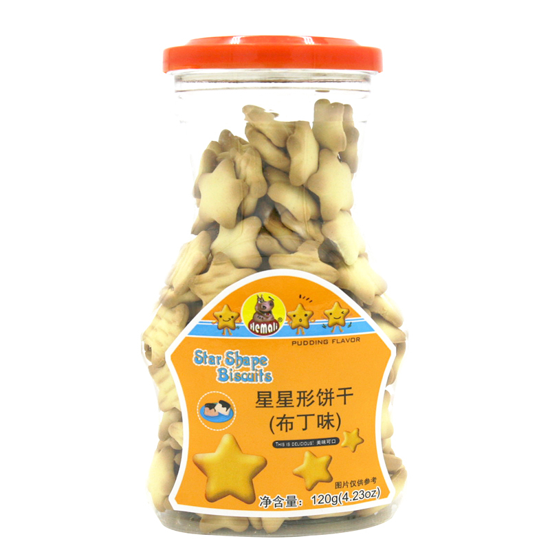 河马莉 星星饼干布丁味120G