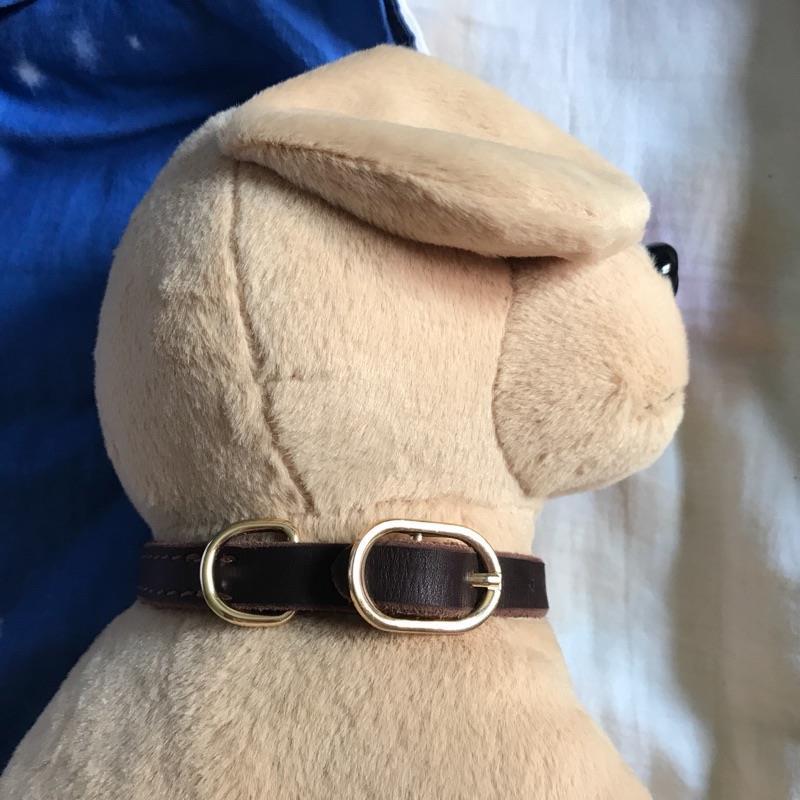 酒红色xxs牛皮小狗狗项圈泰迪猫咪脖圈小型犬吉娃娃比熊狗圈宠物猫脖