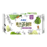 ABC卫生巾超长甜睡夜用棉柔茶树精华卫生巾420mm*3片*6包 N89
