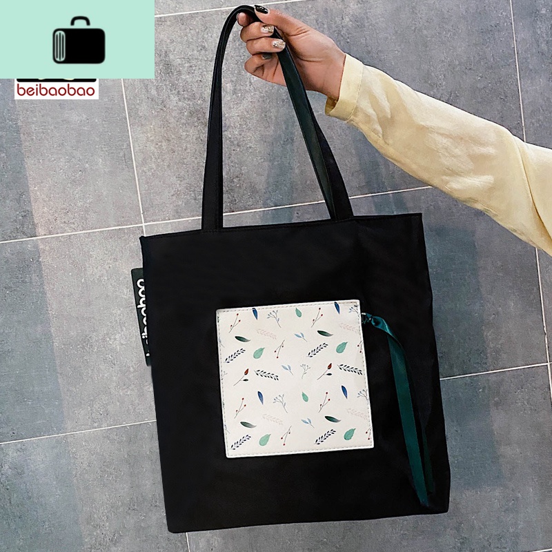 大包包女包2020新款潮春夏牛津包单肩斜挎包手提大容量百搭NEW LAKE 清新树叶女士单肩包