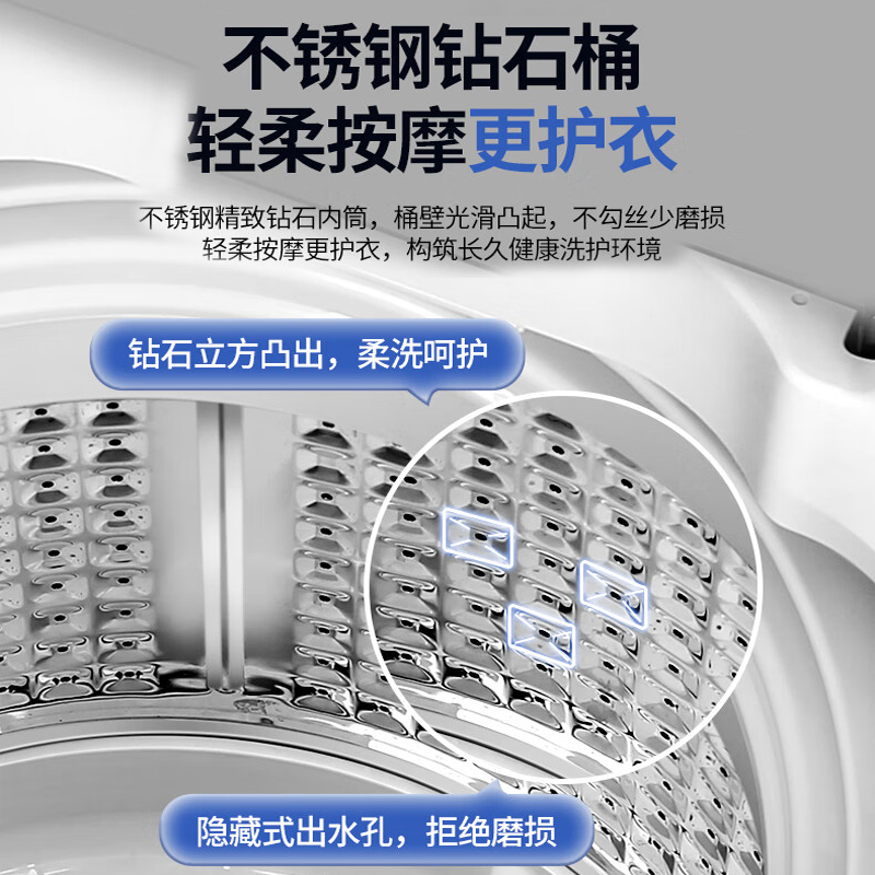 荣事达(Royalstar)洗衣机9公斤全自动波轮家用租房大容量ERVP191018T 升级款