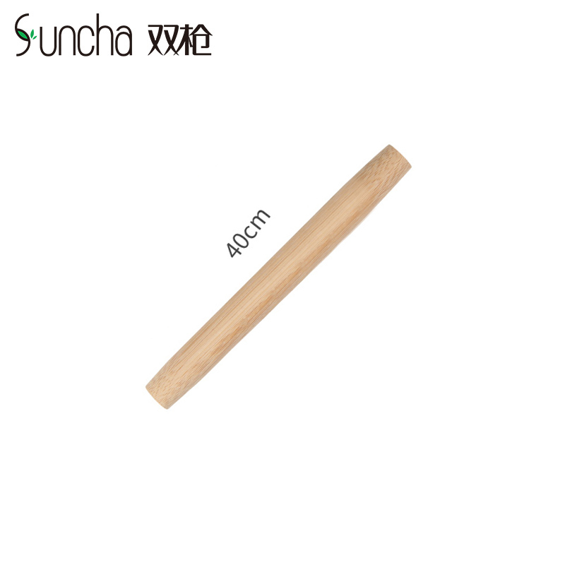 双枪(Suncha)竹制实心烘焙擀面杖擀面条压面棍40CM GM1140