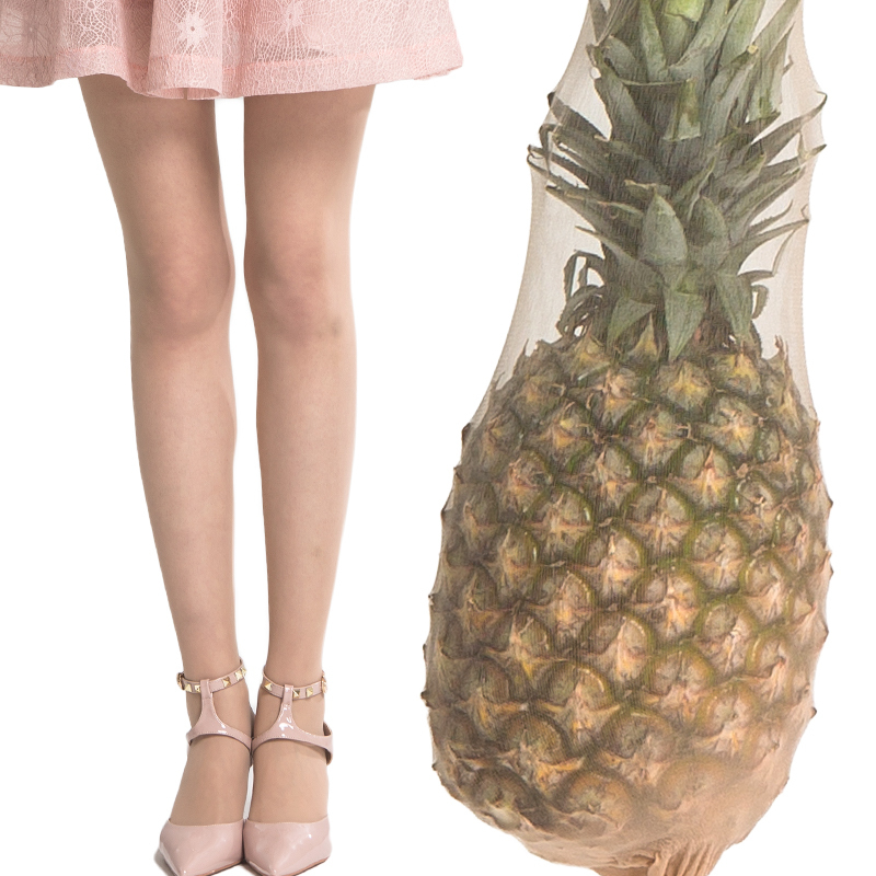 3双曼姿网红菠萝袜莱卡隐形任意剪天鹅绒丝袜超薄5d连裤袜视频