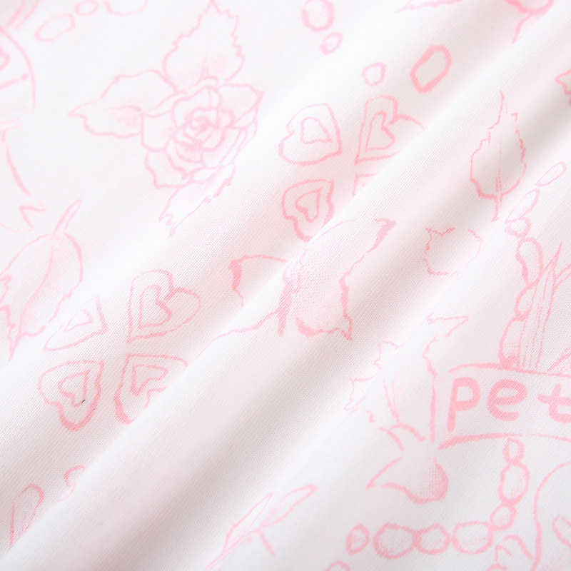 Petitkami2021秋冬婴童花卉印花网纱荷叶边长袖长裤分体套装