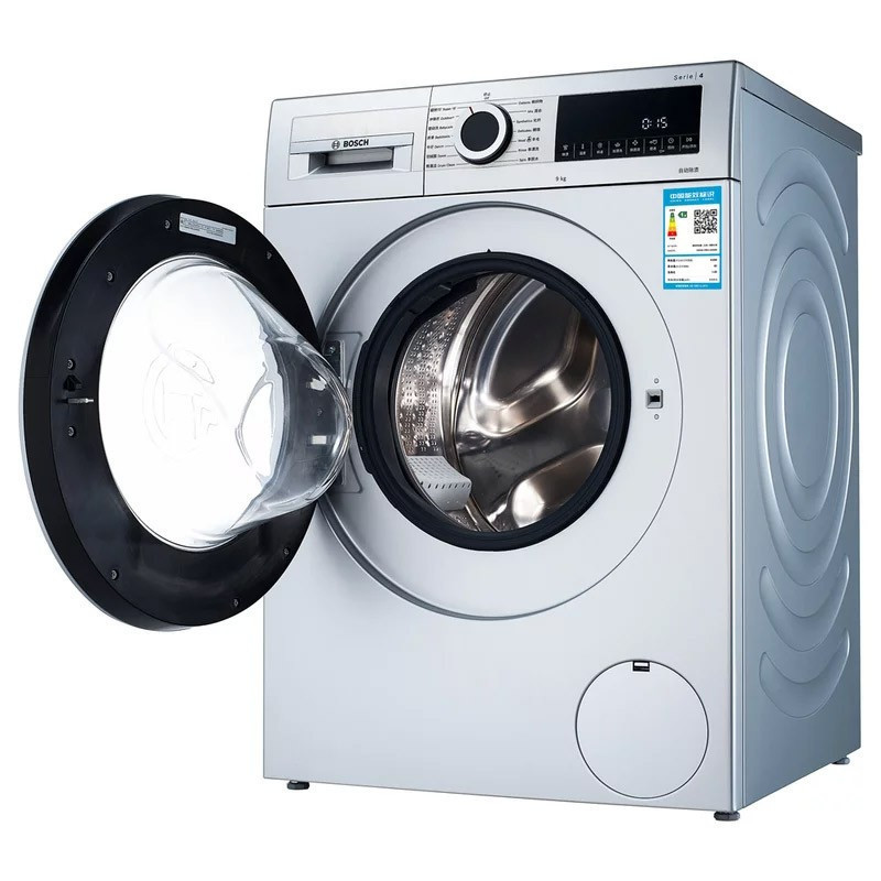 博世(Bosch)WBUL24080W 9公斤 全自动变频滚筒洗衣机 家用大容量 婴幼除菌洗 节能低噪筒清洁(银色)
