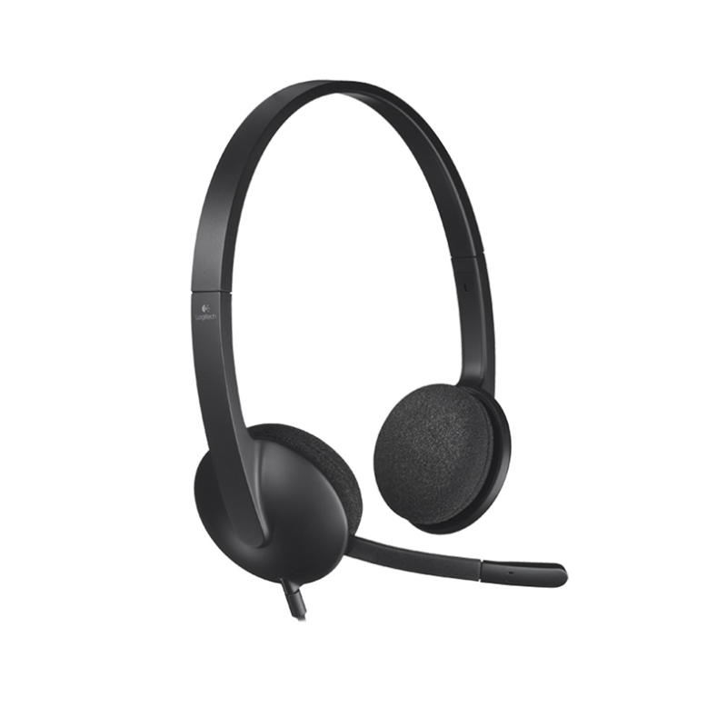 罗技(Logitech)H340游戏麦克风 电脑耳麦 头戴式有线笔记本USB耳麦 USB接口耳麦 即插即用 立体声效