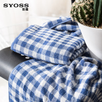 丝蕴(syoss)全棉格子毛巾 柔软吸水 成人男女洗脸家用全棉面巾